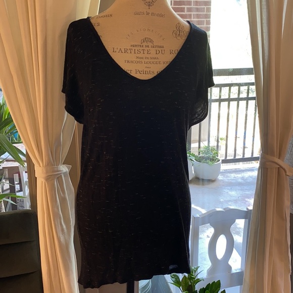 Forever 21 Tops - Forever 21 XXI long shortsleeve cozy casual loose fitting shirt black Medium